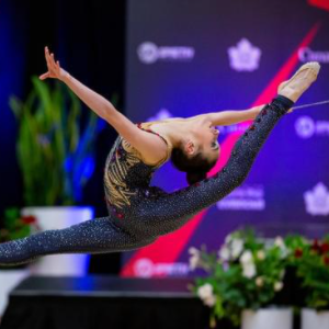 Michel Vivier takes home the gold in the Senior Rhythmic Gymnastics Elite Canada 2022 virtual competition